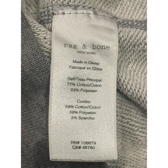 Rag & Bone Standard Issue Gray Sweatshirt Small Raglan Crewneck - Picture 5 of 9